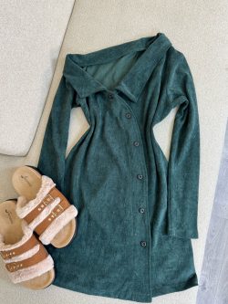 Robe boutonnée croisée